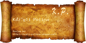 Kégli Polina névjegykártya